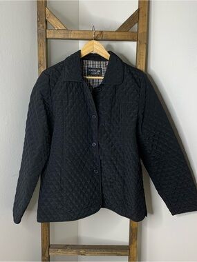 Nordic Lights Women's Quilted Black Jacket Size L